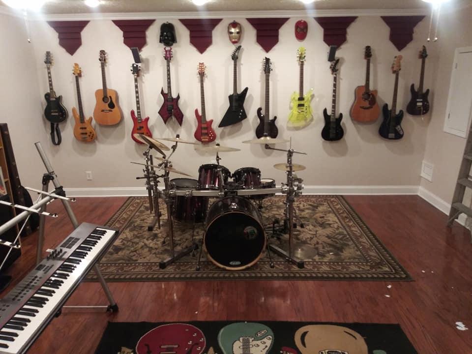 Drums and Guitar Wall